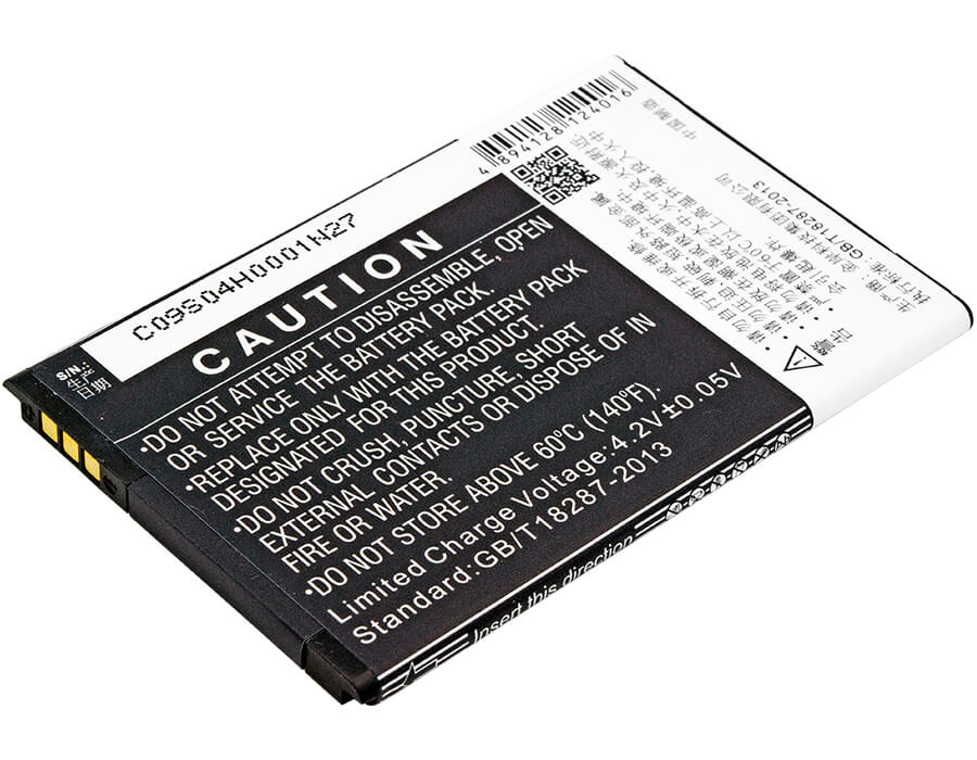3.7V, 1500mAh, Li-ion Battery fits Zte, Af3, Af5, 5.55Wh