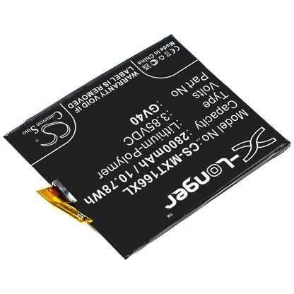 3.85V, 2800mAh, Li-Polymer Battery fits Motorola, Moto Z Droid Force, Moto Z Force, 10.78Wh