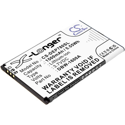 3.7V, 1500mAh, Li-ion Battery fits Doro, 7010, 7011, 5.55Wh