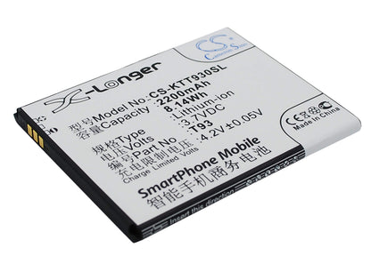 3.7V, 2200mAh, Li-ion Battery fits K-touch, T93, 8.14Wh