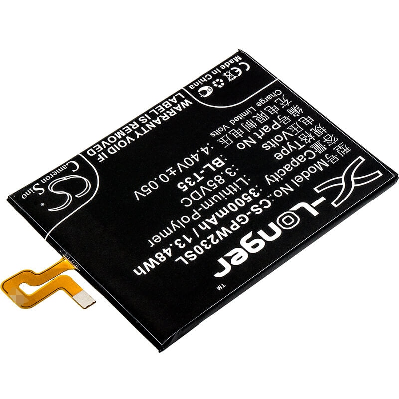3.85V, 3500mAh, Li-Polymer Battery fits Google, G011c, Pixel 2 Xl 2018, 13.475Wh