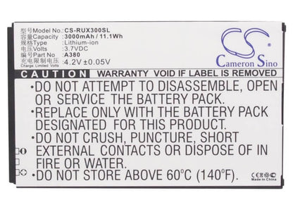 3.7V, 3000mAh, Li-ion Battery fits Runbo, X3, X5, 11.1Wh