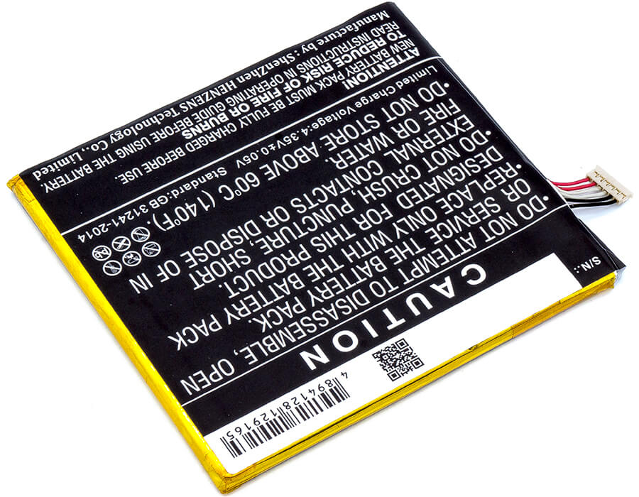 3.8V, 2800mAh, Li-Polymer Battery fits Htc, D728, D728t, 10.64Wh