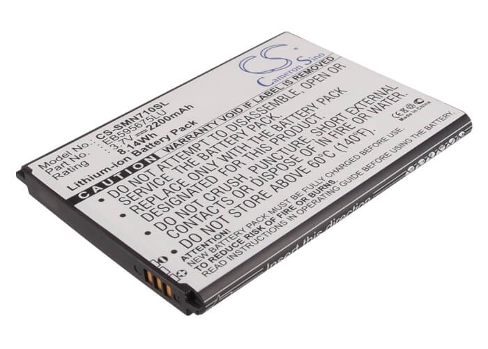 3.7V, 2200mAh, Li-ion Battery fits Samsung, Galaxy Note 2, Galaxy Note Ii, 8.14Wh