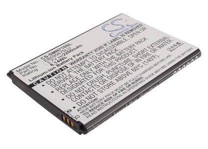 3.7V, 2200mAh, Li-ion Battery fits Sprint, Galaxy Note, Galaxy Note Ii 4g, 8.14Wh