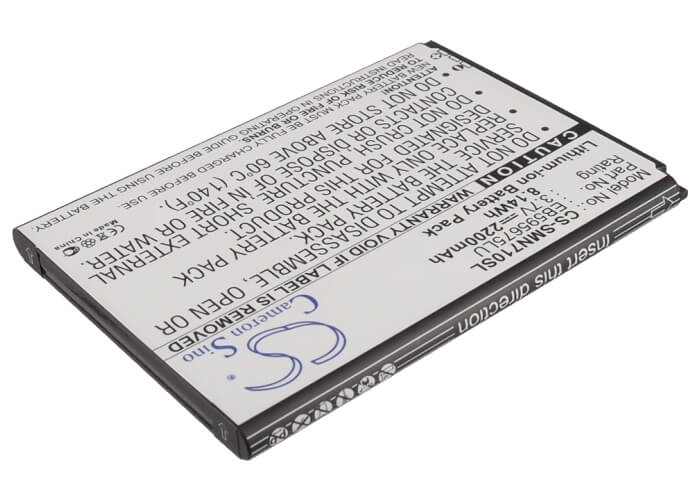 3.7V, 2200mAh, Li-ion Battery fits Sprint, Galaxy Note, Galaxy Note Ii 4g, 8.14Wh