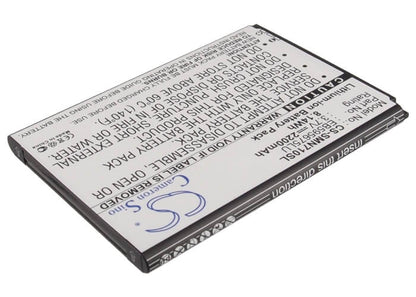 3.7V, 2200mAh, Li-ion Battery fits Sprint, Galaxy Note, Galaxy Note Ii 4g, 8.14Wh