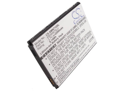 3.7V, 2200mAh, Li-ion Battery fits Sprint, Galaxy Note, Galaxy Note Ii 4g, 8.14Wh