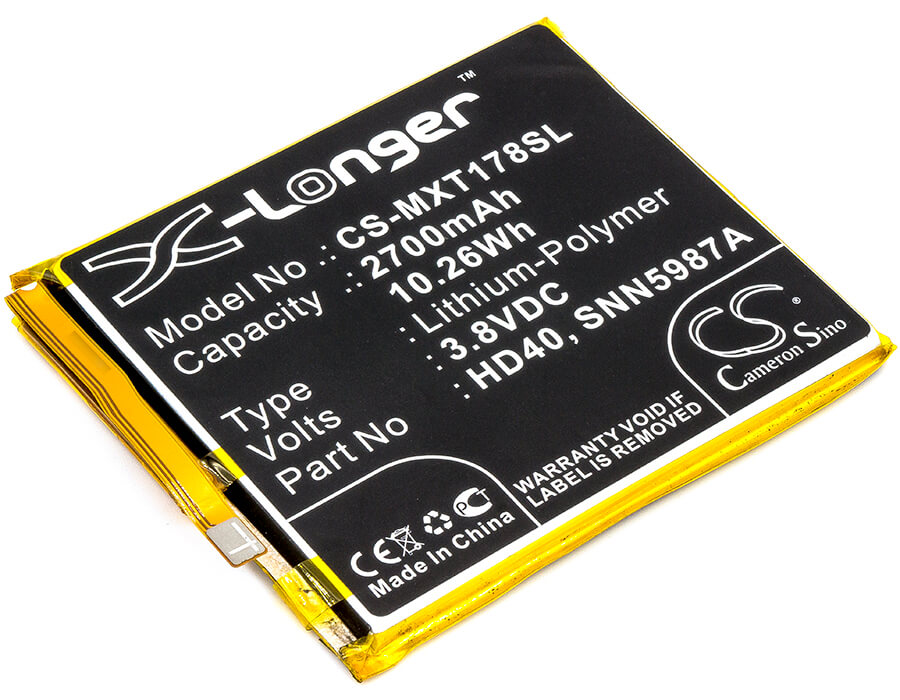 3.8V, 2700mAh, Li-Polymer Battery fits Motorola, Moto Z Force 2nd, Moto Z Force 2nd Gen, 10.26Wh