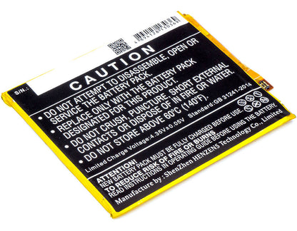 3.8V, 2700mAh, Li-Polymer Battery fits Motorola, Moto Z Force 2nd, Moto Z Force 2nd Gen, 10.26Wh