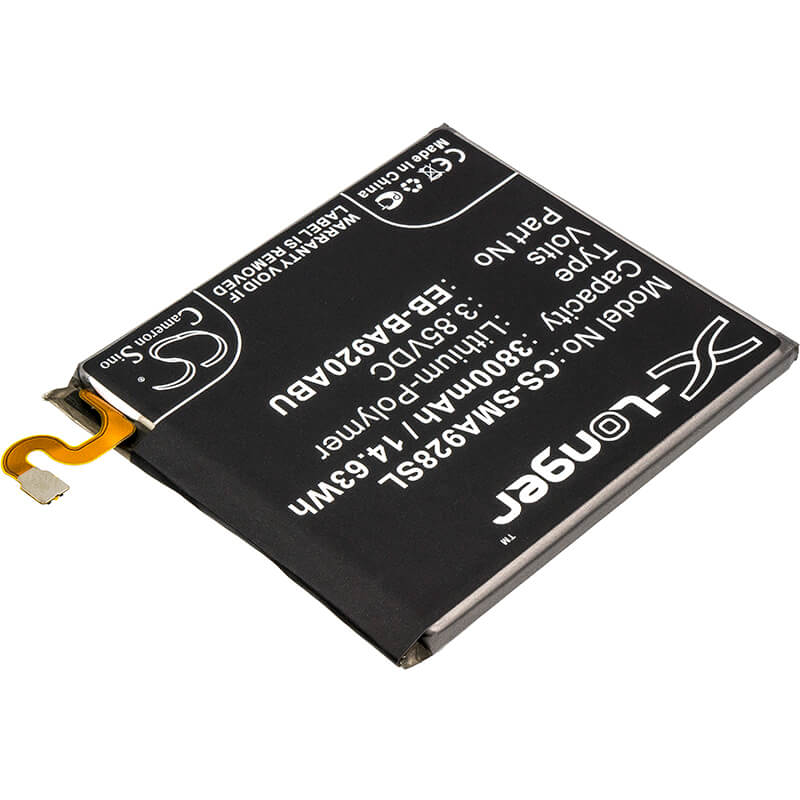 3.85V, 3800mAh, Li-Polymer Battery fits Samsung, Galaxy A9 2018, Galaxy A9 2018 Td-lte, 14.63Wh