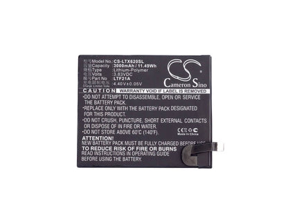 3.83V, 3000mAh, Li-Polymer Battery fits Leeco, Le 2, Le 2 Pro, 11.49Wh