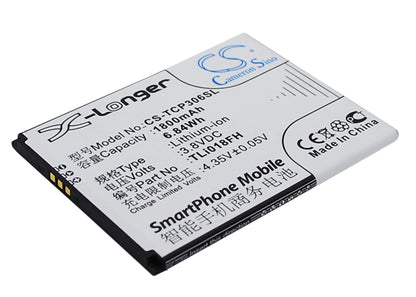 3.8V, 1800mAh, Li-ion Battery fits Tcl, J706t, P306c, 6.84Wh
