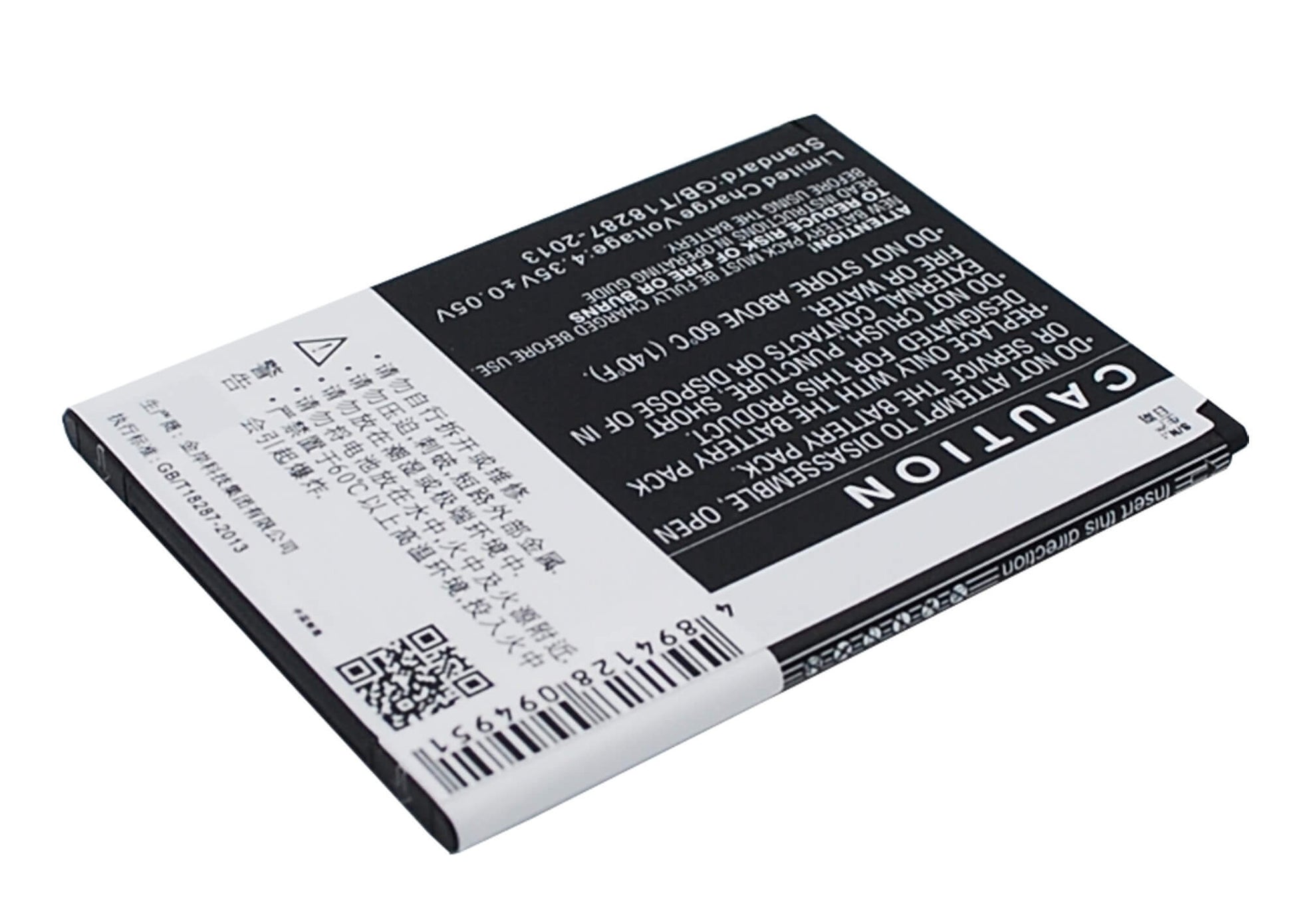 3.8V, 1800mAh, Li-ion Battery fits Tcl, J706t, P306c, 6.84Wh
