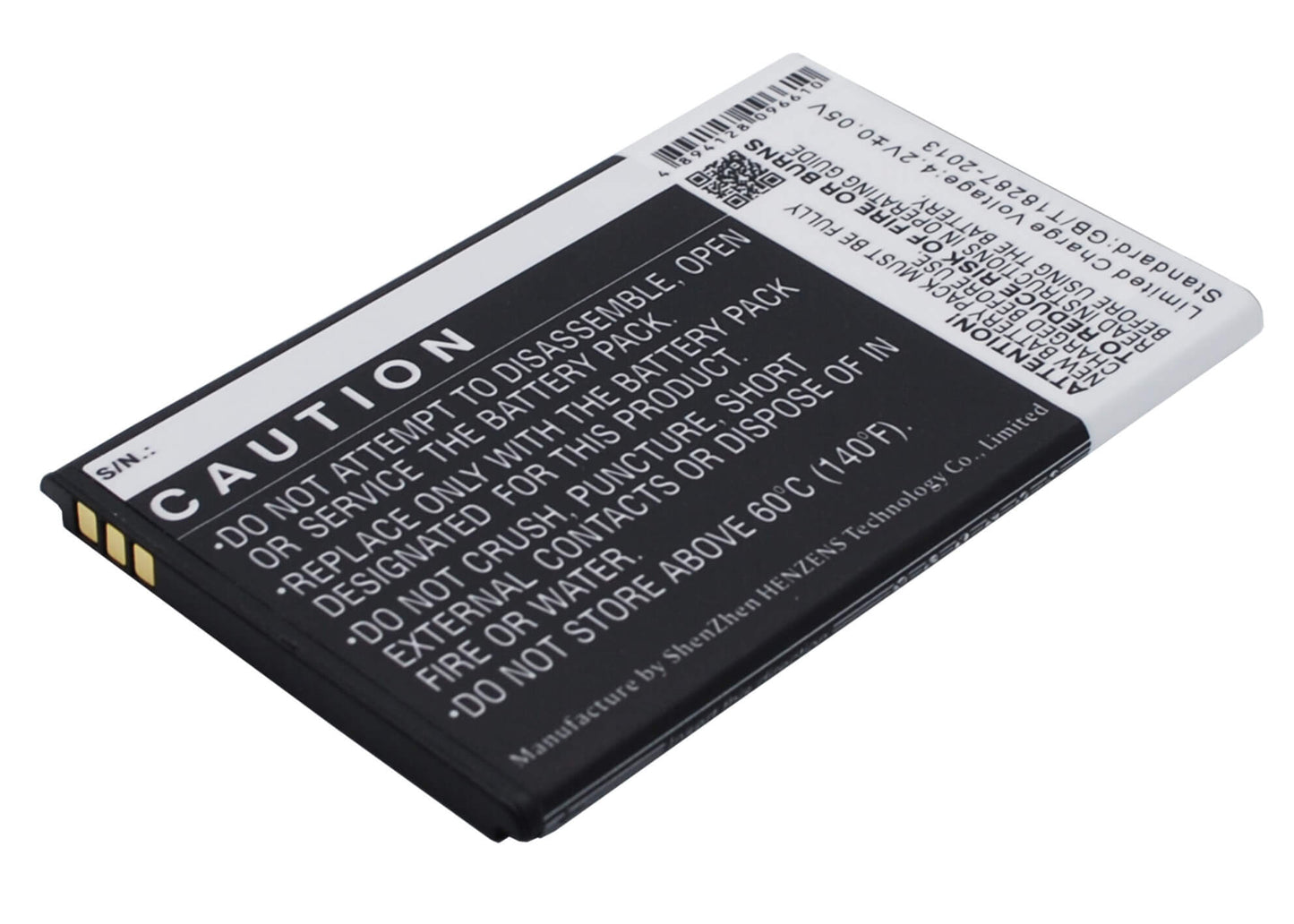 3.7V, 1600mAh, Li-ion Battery fits Kazam, Trooper X4.0, 5.92Wh