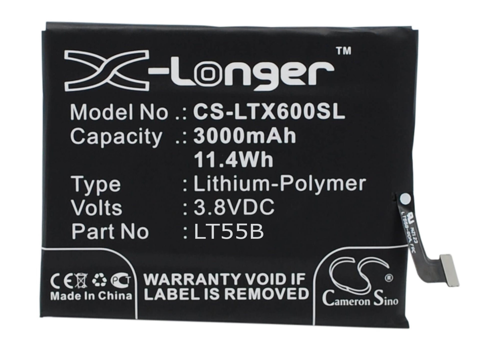 3.8V, 3000mAh, Li-Polymer Battery fits Letv, 1, Lt55b, 11.4Wh