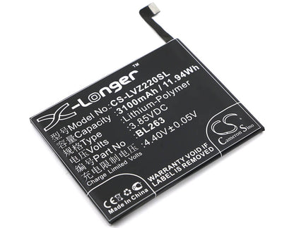 3.85V, 3100mAh, Li-Polymer Battery fits Lenovo, K80m, K920, 11.935Wh