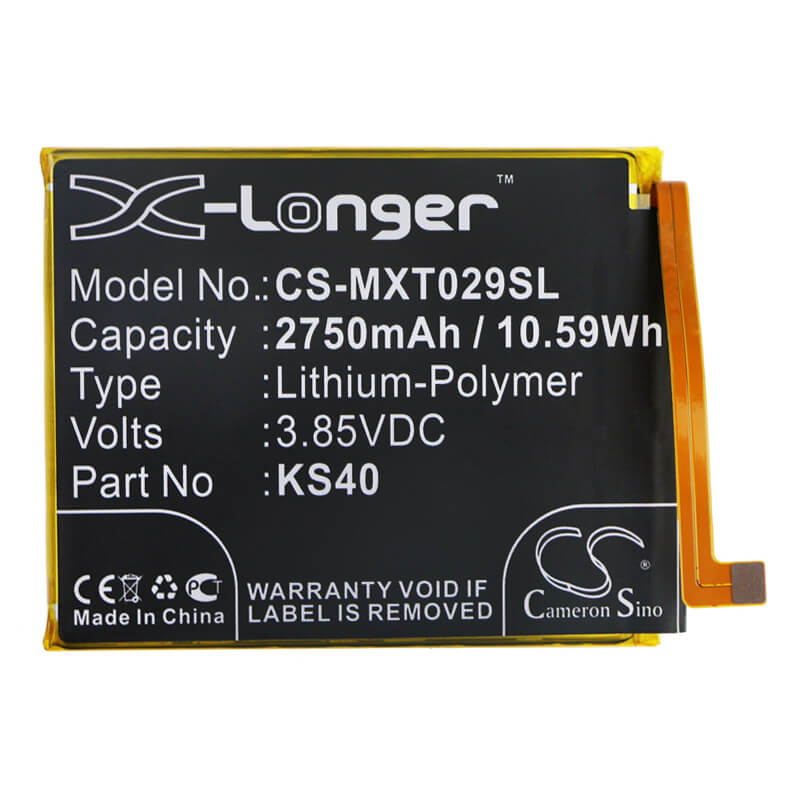 3.85V, 2750mAh, Li-Polymer Battery fits Motorola, Moto E6 Play, Xt2029-1, 10.5875Wh