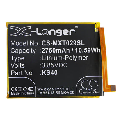 3.85V, 2750mAh, Li-Polymer Battery fits Motorola, Moto E6 Play, Xt2029-1, 10.5875Wh