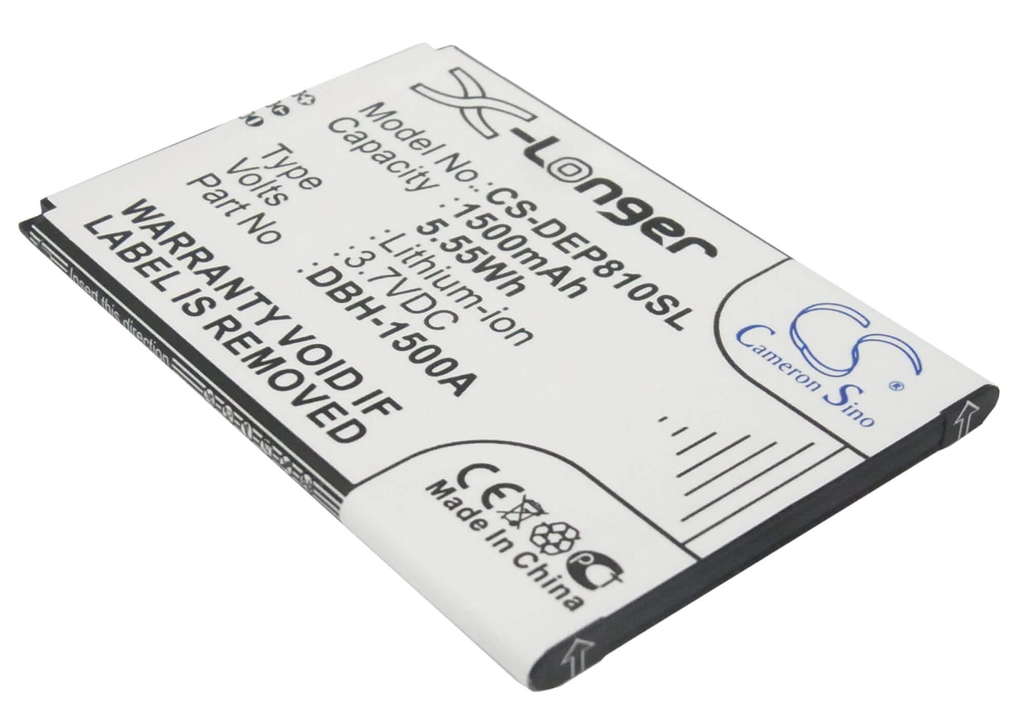3.7V, 1500mAh, Li-ion Battery fits Doro, 6379, Liberto 810, 5.55Wh