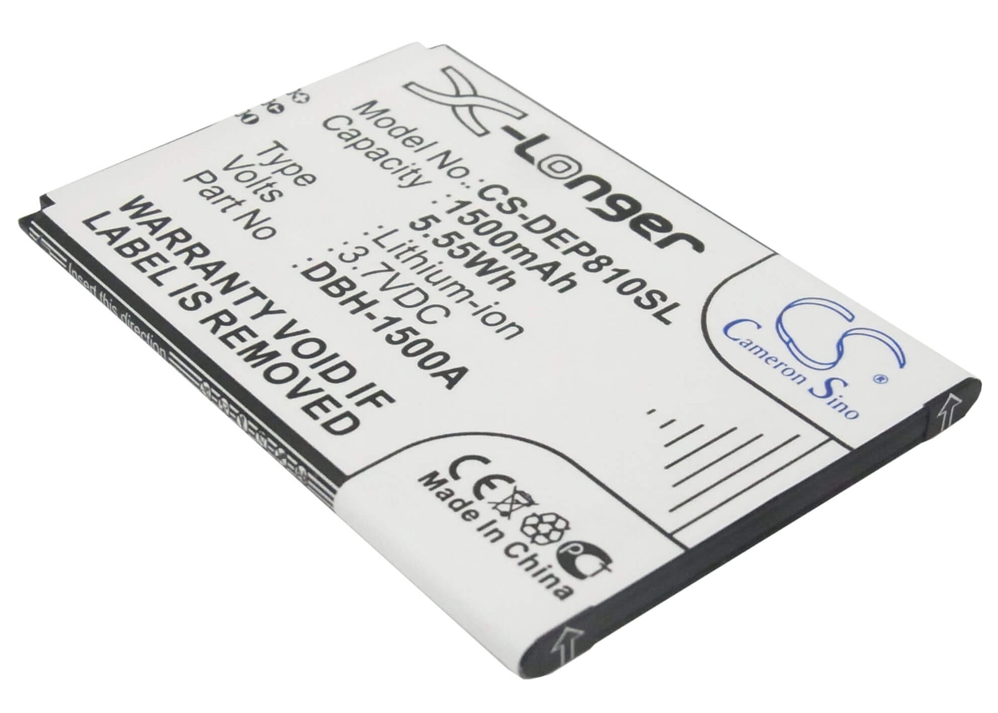 3.7V, 1500mAh, Li-ion Battery fits Doro, 6379, Liberto 810, 5.55Wh