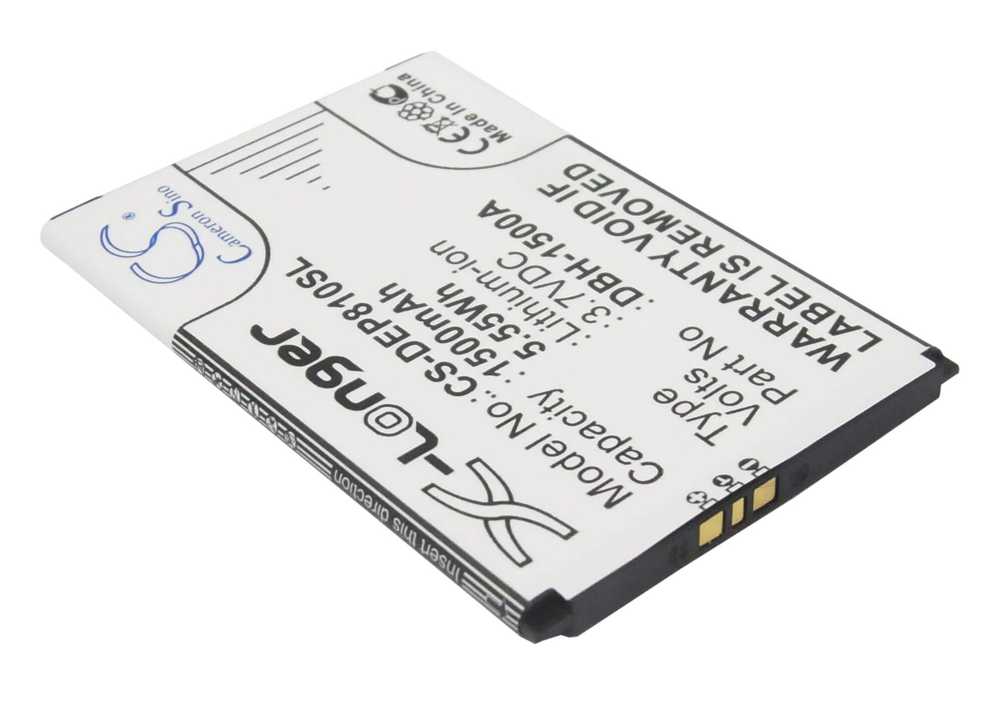 3.7V, 1500mAh, Li-ion Battery fits Doro, 6379, Liberto 810, 5.55Wh