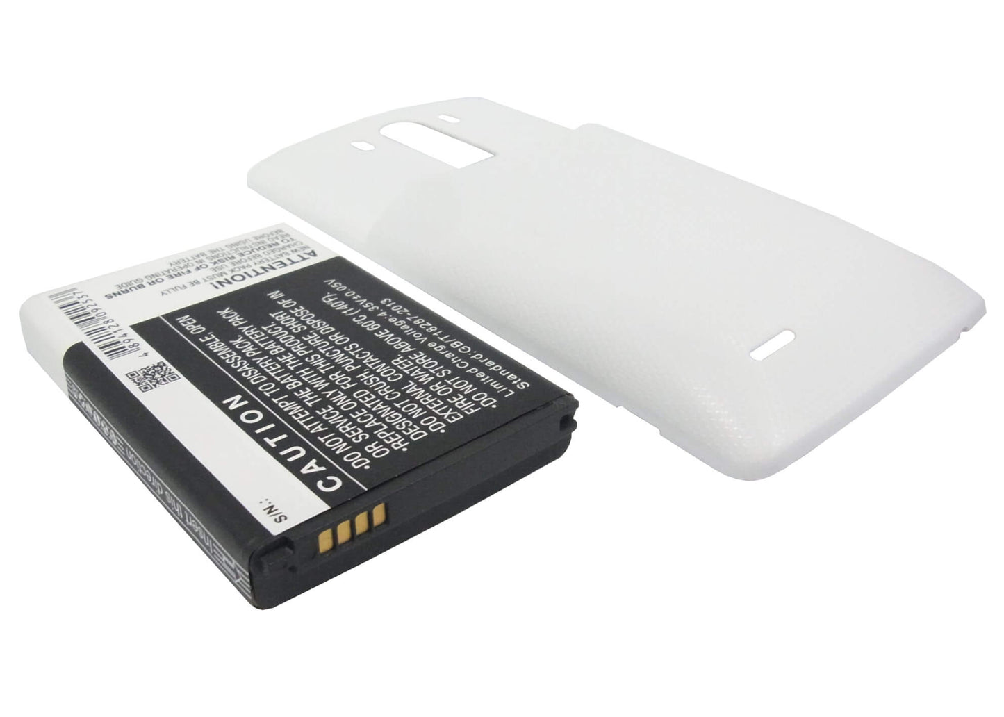 White, 3.8V, 6000mAh, Li-ion Battery fits Lg, D830, D850, 22.8Wh