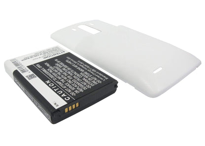 White, 3.8V, 6000mAh, Li-ion Battery fits Lg, D830, D850, 22.8Wh