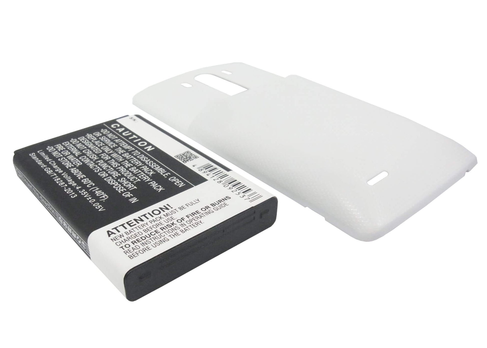 White, 3.8V, 6000mAh, Li-ion Battery fits Lg, D830, D850, 22.8Wh