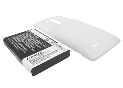 White, 3.8V, 6000mAh, Li-ion Battery fits Lg, D830, D850, 22.8Wh