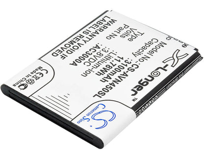 3.8V, 3100mAh, Li-ion Battery fits Archos, 45 Neon, 11.78Wh