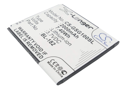 3.7V, 2000mAh, Li-ion Battery fits Gsmart, S1, Sierra S1, 7.4Wh