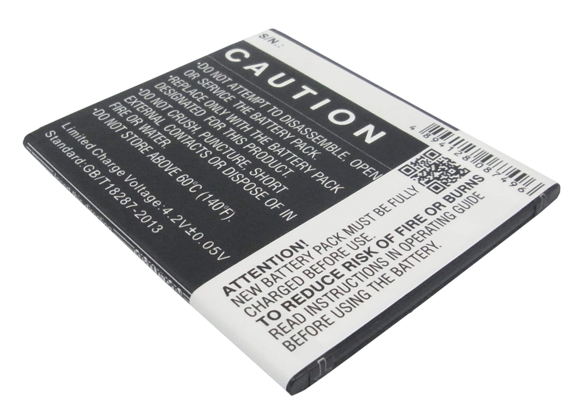 3.7V, 2000mAh, Li-ion Battery fits Gsmart, S1, Sierra S1, 7.4Wh