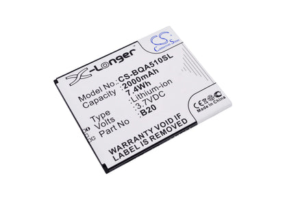 3.7V, 2000mAh, Li-ion Battery fits Bq, Aquaris 5.0 Hd, 7.4Wh