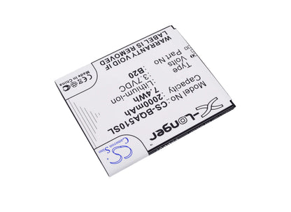 3.7V, 2000mAh, Li-ion Battery fits Bq, Aquaris 5.0 Hd, 7.4Wh