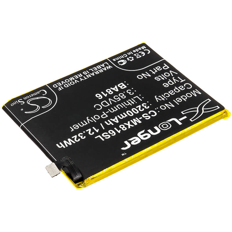 3.85V, 3200mAh, Li-Polymer Battery fits Meizu, M816q, V8, 12.32Wh