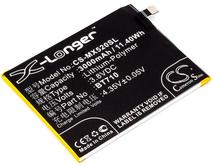 3.8V, 3000mAh, Li-Polymer Battery fits Meilan, A5, 11.4Wh