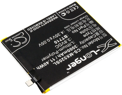 3.8V, 3000mAh, Li-Polymer Battery fits Meizu, M5c, M710h, 11.4Wh