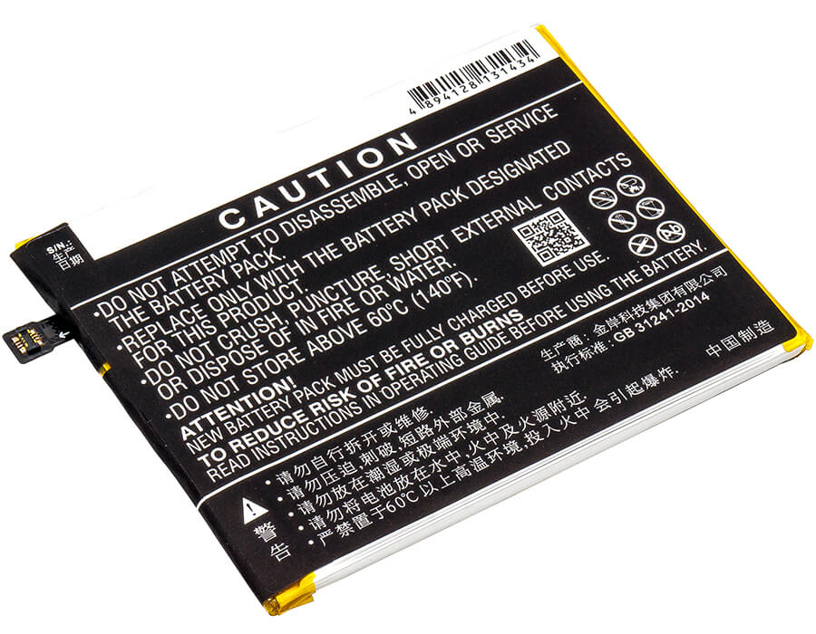 3.8V, 3000mAh, Li-Polymer Battery fits Meizu, M5c, M710h, 11.4Wh