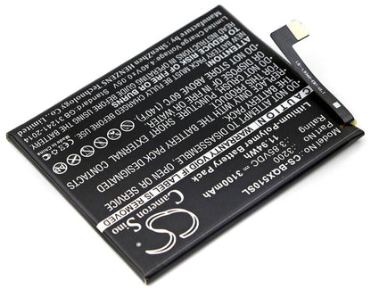 3.85V, 3100mAh, Li-Polymer Battery fits Bq, Aquaris X5 Plus, 11.935Wh