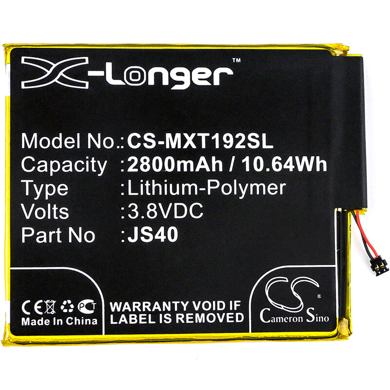 3.8V, 2800mAh, Li-Polymer Battery fits Motorola, Moto Z3, Moto Z3 Dual Sim, 10.64Wh