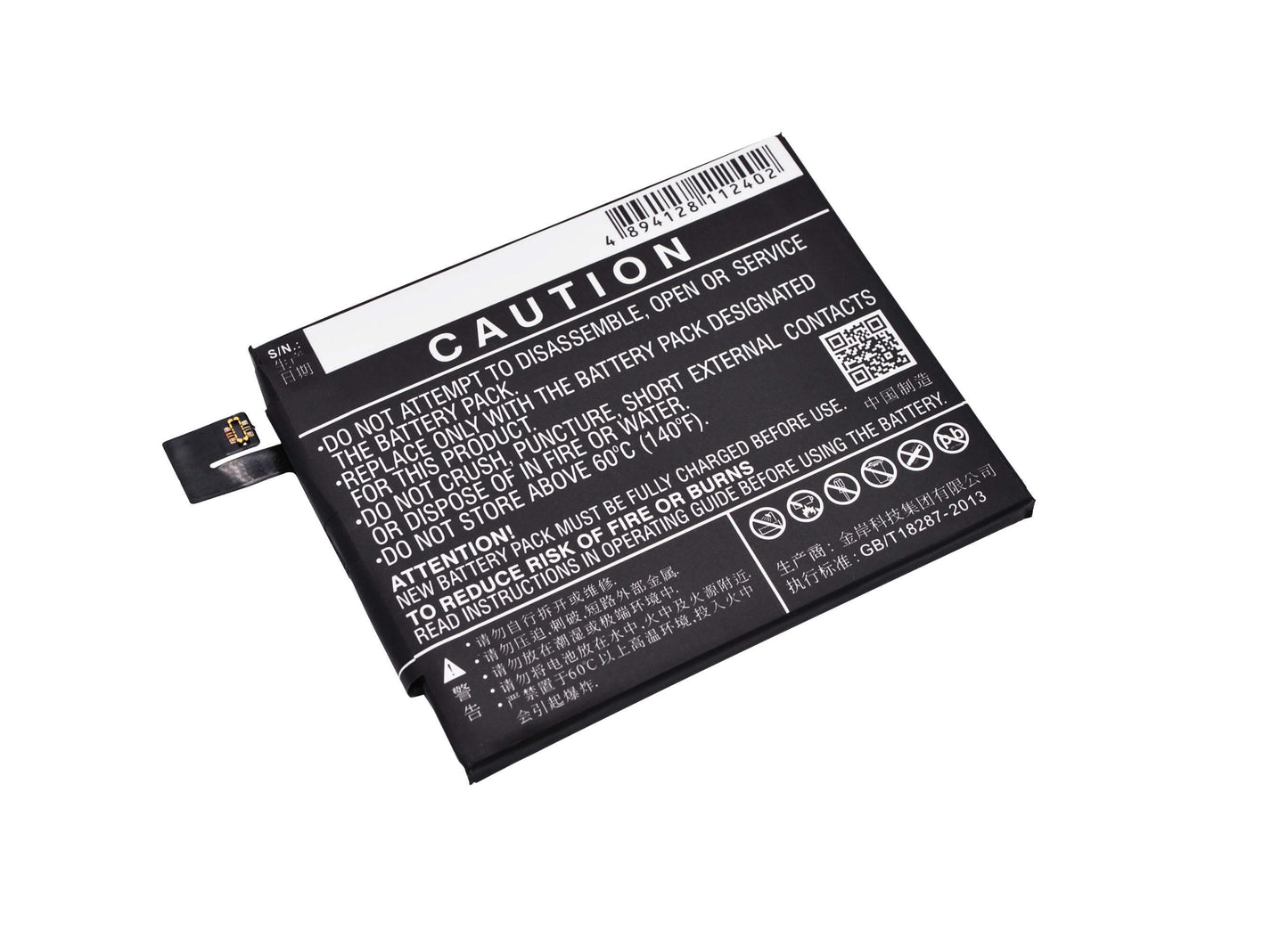 3.8V, 3900mAh, Li-Polymer Battery fits Redmi, Bm46, 14.82Wh