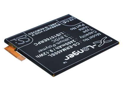 3.8V, 2400mAh, Li-Polymer Battery fits Sony Ericsson, E2303, E2306, 9.12Wh