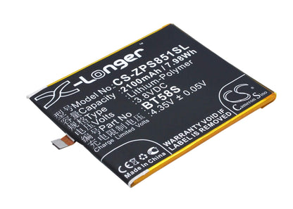 3.8V, 2100mAh, Li-Polymer Battery fits Zopo, 8510, Zp1000, 7.98Wh