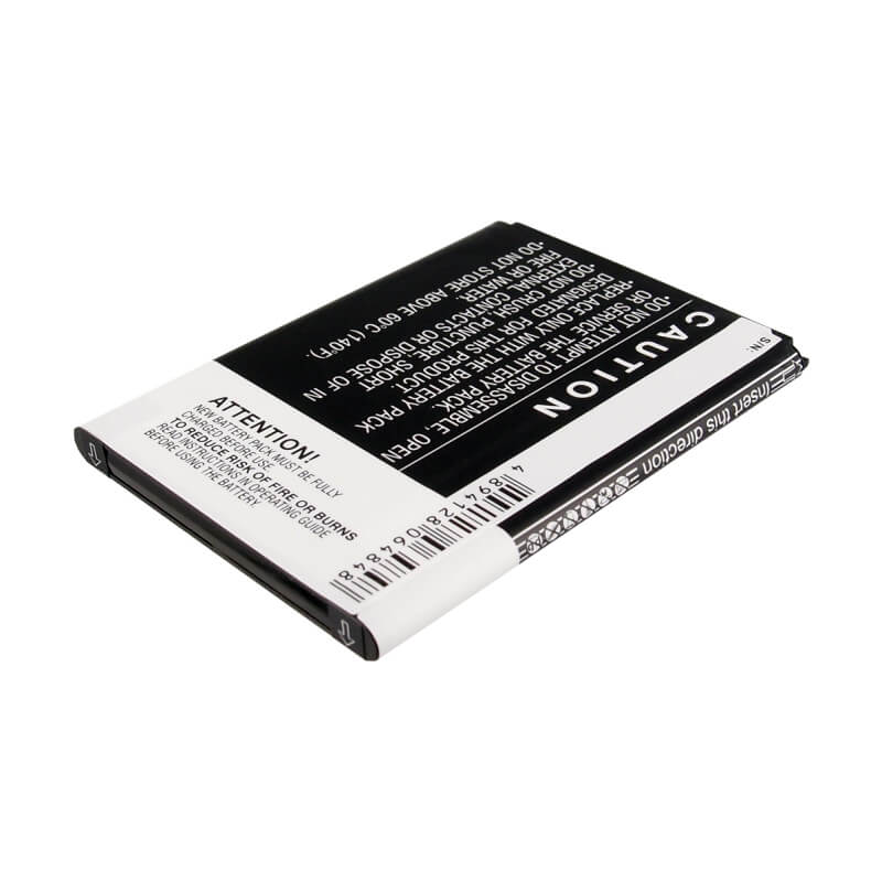 3.8V, 3100mAh, Li-ion Battery fits Samsung, Galaxy Note 2, Galaxy Note Ii, 11.78Wh