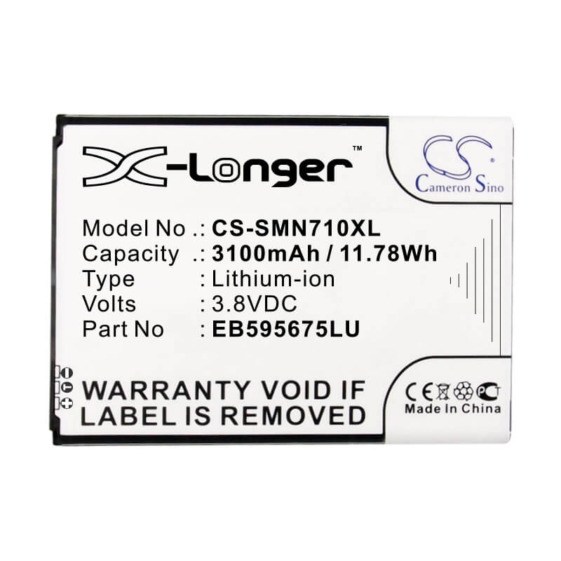 3.8V, 3100mAh, Li-ion Battery fits Sprint, Galaxy Note, Galaxy Note Ii 4g, 11.78Wh