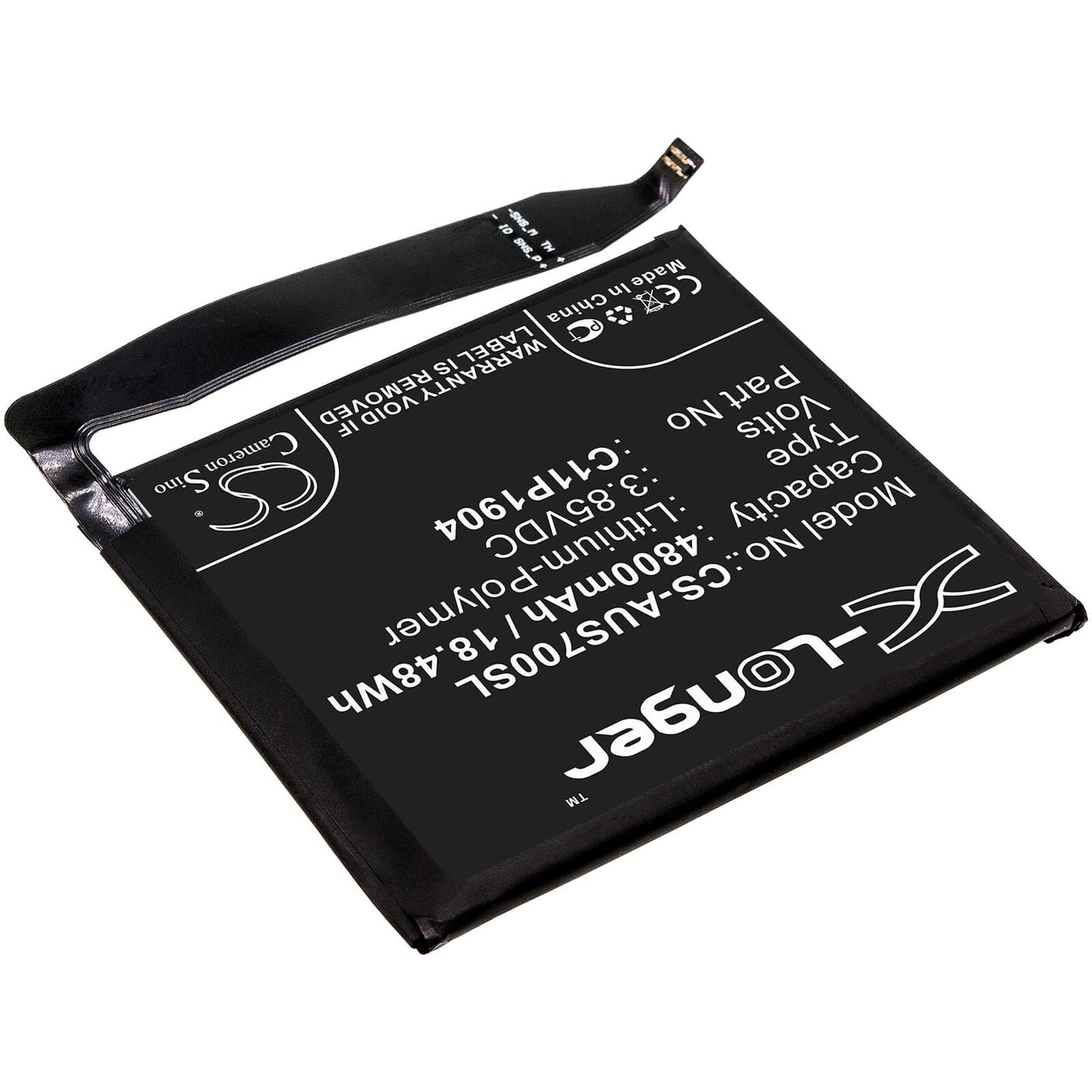 3.85V, 4800mAh, Li-Polymer Battery fits Asus, Zenfone 7, Zenfone 7 Pro, 18.48Wh