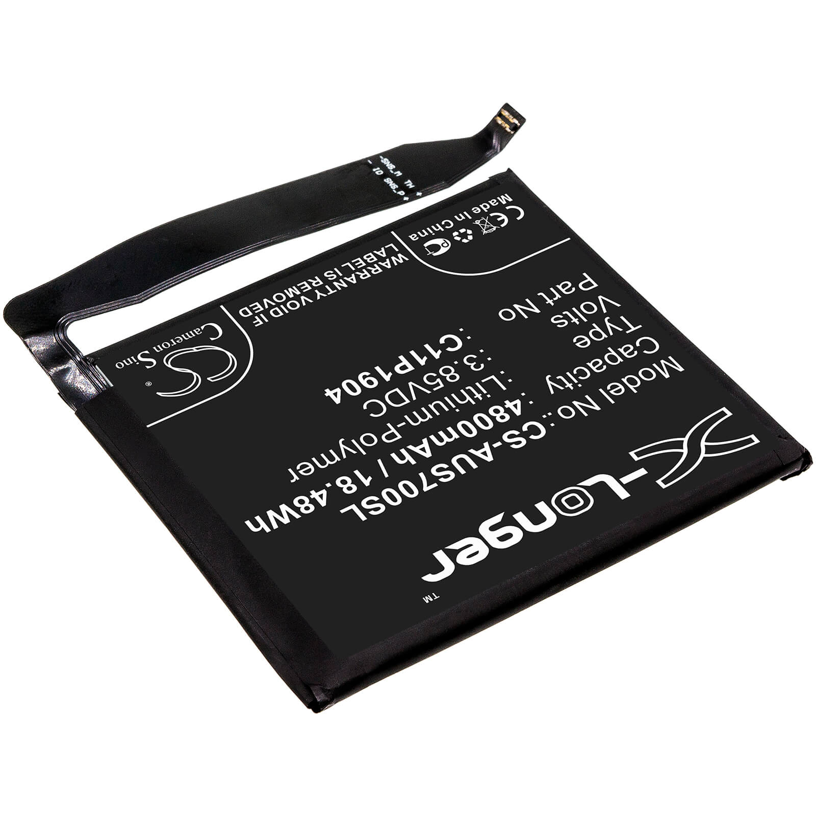 3.85V, 4800mAh, Li-Polymer Battery fits Asus, Zenfone 7, Zenfone 7 Pro, 18.48Wh
