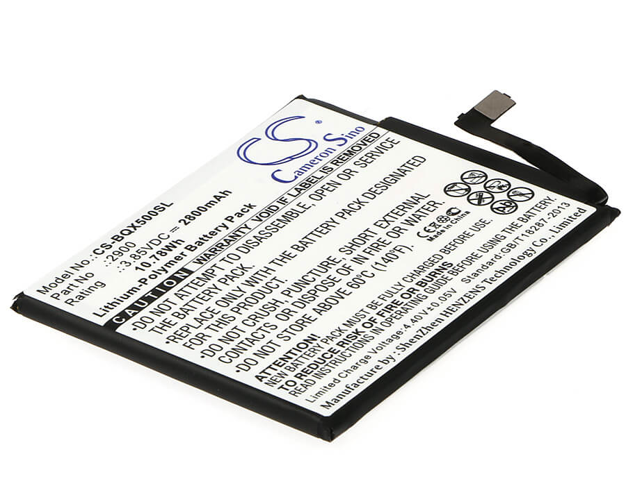 3.85V, 2800mAh, Li-Polymer Battery fits Bq, Aquaris X5, Aquaris X5 Cyanogen Edition, 10.78Wh