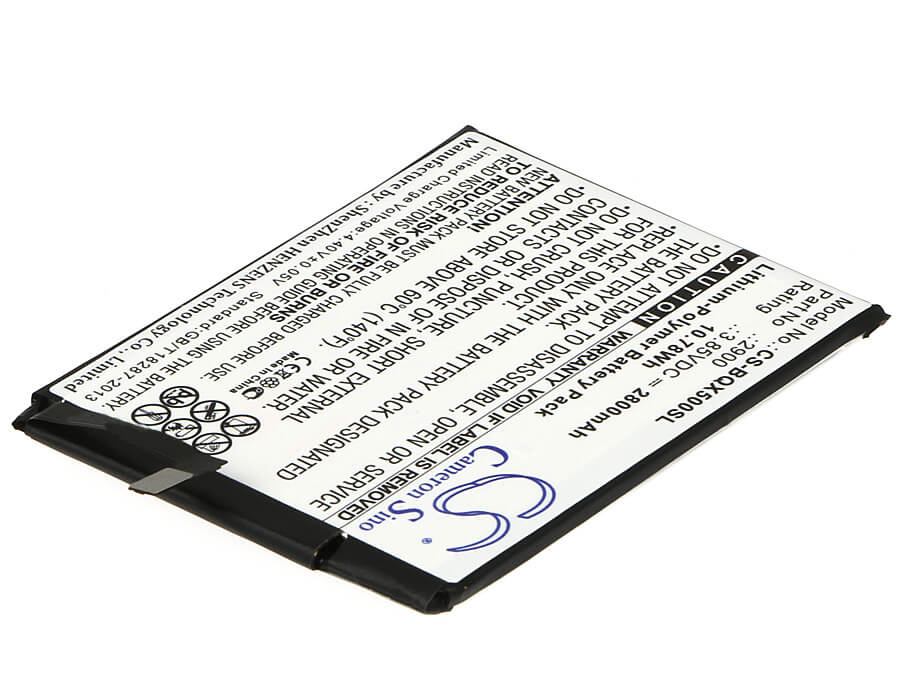 3.85V, 2800mAh, Li-Polymer Battery fits Bq, Aquaris X5, Aquaris X5 Cyanogen Edition, 10.78Wh